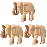 COHEALI 3 Pcs DIY Wooden Animal Sculpture Wooden Animal Painting Kit Educational Toys for Kids Unfinished Wood Elephant Vintage Ornaments Paint Kit COHEALI
