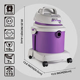 Shop-Vac 4 Gallon 4.5 Peak HP All Around EZ Series Wet/Dry Vacuum, Portable Compact Shop Vacuum, 3 in 1 Function with Wall Bracket & Attachments for Shop-Vac