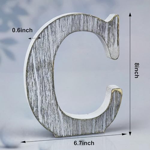 WOODOUNAI 8 Inch Wood Letters Unfinished Rustic Wood Letters for Wall Decor Decorative Standing Letters Slices Sign Board Decoration for Craft Home woodounai