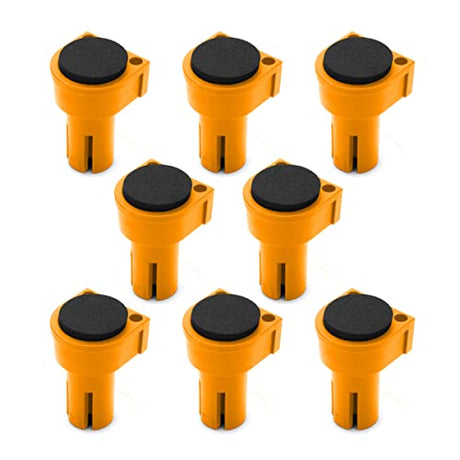 POWERTEC 71500 Deluxe Bench Dog | 8 Pack | Non Marring Durable Nylon| with Grommet Bench Brake Inserts Made of Premium Nonslip EVA| for 3/4" Dog POWERTEC