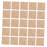 MAGICLULU 25pcs Hand Painted Bamboo Unfinished Triangle Discs Unfinished Wood Board - Slices Wood Rectangles Crafts DIY Wood Squares for Crafts Kids MAGICLULU