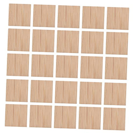 MAGICLULU 25pcs Hand Painted Bamboo Unfinished Triangle Discs Unfinished Wood Board - Slices Wood Rectangles Crafts DIY Wood Squares for Crafts Kids MAGICLULU