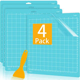 Colemoly 12x12 Cutting Mat 4 Pack Light for Cricut Maker 3/Maker/Explore 3/Air 2/Air/One 1 Pack Cut Cards Scraper Blue Grip Sticky Cricket Colemoly