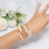 LFLIUN Bracelet Making Kit Friendship Gold Beads Clay Beads Jewelry&Bracelet Making Kit for Girls Charm Bracelet Maker Set with Letter Beaded Kit for LFLIUN