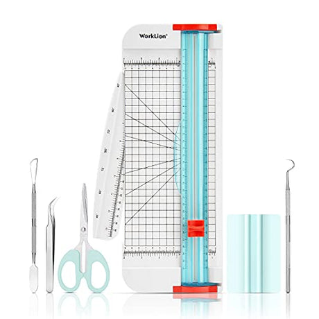 WORKLION Essential Tool Set Assorted: Vinyl Weeding Craft Basic kit and 12 inch Paper Cutter for Weeding Vinyl & Cricut & Silhouettes & Cameos & WORKLION