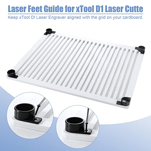 4pcs Laser Feet Guide for xTool D1, Engraver Machine Laser Mounting Feet Guide Laser and 8pcs Screws Cutte Accessories Compatible with xTool D1 Laser TOYMIS