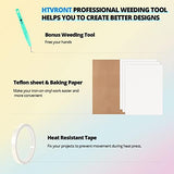 HTVRONT Heat Press Accessories for Cricut Easy Press-52 Pcs Heat Press Supplies for Beginners, Include Iron On Vinyl, Heat Press mat, Sublimation HTVRONT