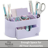 My Space Organizers Lavender Desk Organizer for Office Supplies and Desk Accessories - Pen Holder Desktop Organization for Room College Dorm Home My Space Organizers