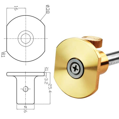 Wheel Marking Gauge Kit with 2 Extra Cutter Wheels and Screws, Small Anti Roll Brass Head, Metric Micro Adjuster Ruler, Woodworking Tools Scriber for - WoodArtSupply