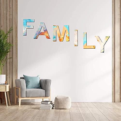 HGWOUY 12inch Tall Wooden Letters, 0.28inch Thick Unfinished Wood Letters Blank Wooden Letters for Wall Decor DIY Crafts Painting Wedding Birthday HGWOUY
