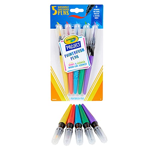 Crayola Washable No Drip Paint Brush Pens, Paint Set for Kids, 5 ct Crayola