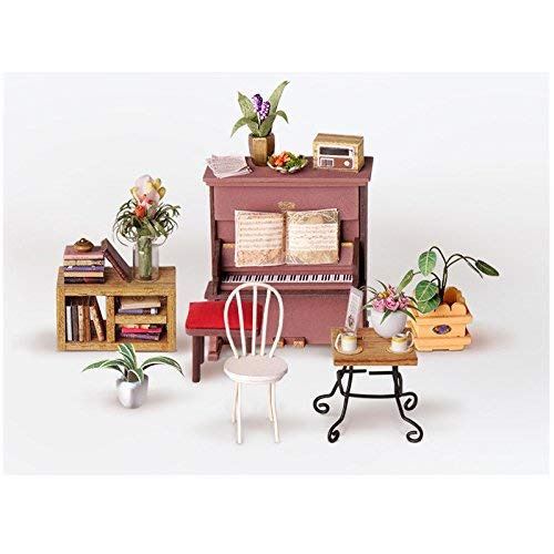 Rolife DIY Miniature Dollhouse Kit Coffee House Wooden Mini House Crafts DIY Model Kits Christmas Birthday Gifts for Boys Girls Women Friends - WoodArtSupply