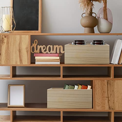 Sorbus Unfinished Wood Crates - Organizer Bins, Wooden Box for Pantry Organizer Storage, Closet, Arts & Crafts, Cabinet Organizers, Containers for Sorbus
