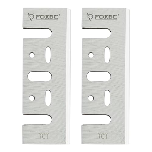 FOXBC 3-1/4 Inch Tungsten‑Carbide Planer Blades Replacement for Makita, DeWalt, Bosch, Ryobi and Most Hand-Held Planer - 2 Sets FOXBC