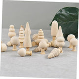 SEWACC 10pcs Woody Mushroom Unfinished Wooden Peg Dolls Peg Dolls Unfinished DIY Unfinished Mushroom Wooden People Doll Wooden Mushroom Crafts Wooden SEWACC