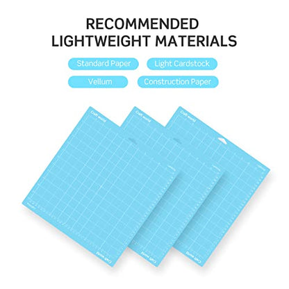 Craft World Lightgrip Cutting Mat for Cricut Maker 3/Maker/Explore 3/Air 2/Air/One(12x12 Inch, 3 Pieces), Reuseable Cutting Mats for Crafts Blue - WoodArtSupply