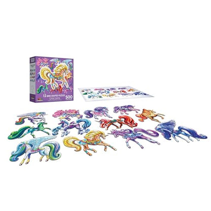 Cra-Z-Art - RoseArt - Mini-Shaped - Unicorns - 500 Piece Jigsaw Puzzle