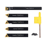 Accusize Industrial Tools 3/8" 5ps/set Indexable Turning Tool Set (4Ps turning + 1 PC boring), 2386-0038 Accusize Industrial Tools