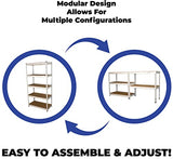 MonsterRax Modular Garage Shelving - 5 Tier Storage Shelves, Tall Metal Rack Shelves for Storage, Heavy Duty Steel Shelf Organizer for Garage, Or MonsterRAX Storage Solutions