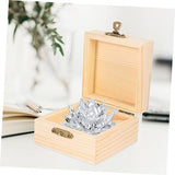 ARTIBETTER 4pcs Packaging storage wooden box wood ring unfinished wooden jewelry rustic wooden case desk top decor jewelery organizer wood decor ARTIBETTER