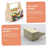 Kisangel 9 pcs Small Blank Basket Food Storage Basket Unfinished Hand Basket Kids Crafts Toys Mini Flower Basket Kids Painting Toy Flower Planter Kisangel