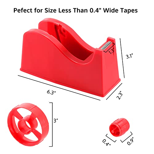 OFFNOVA Heat Tape Dispenser and Tapes Kit for Sublimation, a Desktop Holder and 2 Rolls 33m x 10mm Heat Resistant Tape for Cricut and More (Red) - WoodArtSupply