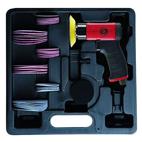 Chicago Pneumatic CP7200S - Kit - 3 Inch (75 mm) Air Random Orbital Sander, Hook & Loop, 15,000 RPM Chicago Pneumatic