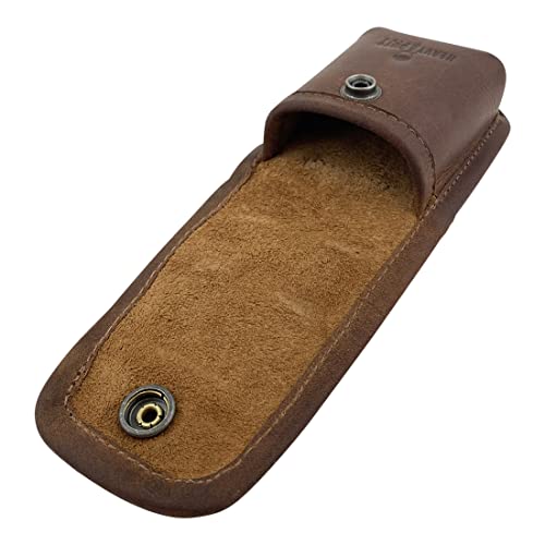 Heavy Duty Hide, Multitool Sheath Handmade from Full Grain Leather - Belt Holster Tool Pouch, Carry Tools on Your Hip for Easy on The Job Access - Heavy Duty Hide