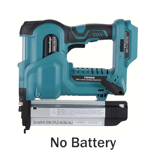 Heimerdinger Cordless Nail Gun,18GA 2 in 1 Nailer/Stapler Gun Compatible with Makita Battery for Upholstery and Woodworking,2 Mode with 500 Staples, Heimerdinger