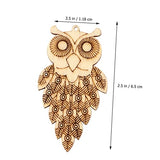 25Pcs owl Wood Chips Wooden Flowers Owl Charm Pendant Wooden owl Shape Blank Wooden Slices Unfinished Wood Animal Craft Animal Wood Blanks Kids KONTONTY