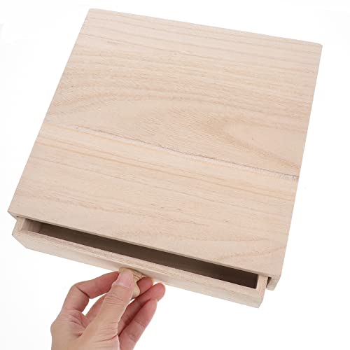 Toddmomy 1pcs Wooden Drawer Box Desktop Stackable Drawer Tea Bag Storage Drawer Unfinished Trinket Case Jewelry Organizer Holder for home Kitchen Toddmomy