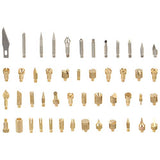 MILISTEN Woodburning Tool 1 Set Wood Burning Kit, 53 Pcs Soldering Iron Tips and Burning Stippling Tips Replacement with Box for Milisten