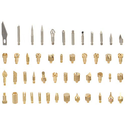 MILISTEN Woodburning Tool 1 Set Wood Burning Kit, 53 Pcs Soldering Iron Tips and Burning Stippling Tips Replacement with Box for