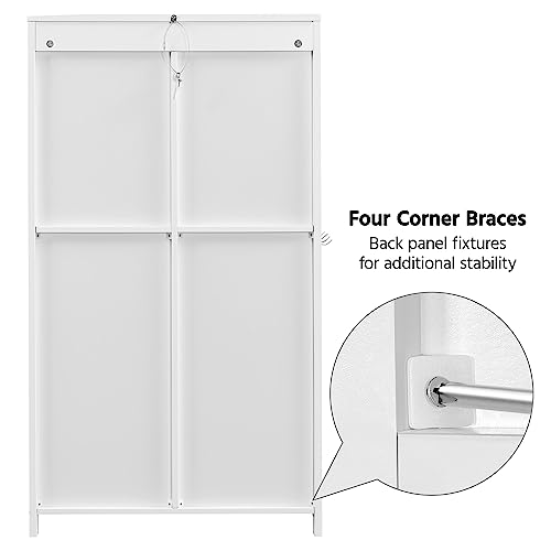 Yaheetech 42" Stylish Bathroom Storage Cabinet with 3 Drawers, 2 Open Shelves and 2 Doors - WoodArtSupply