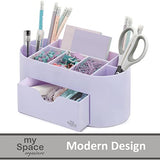 My Space Organizers Lavender Desk Organizer for Office Supplies and Desk Accessories - Pen Holder Desktop Organization for Room College Dorm Home My Space Organizers
