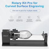 Creality Laser Rotary Roller, Y-axis Rotary Chuck for Most Laser Engravers, Rotary Kit Pro with 3 in 1 Jaw and Module Suitable for Engraving Creality