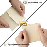 Blisstime 50PCS 4x4 Inch Wood Squares Unfinished Square Wood Pieces for Crafts,Painting, Writing, DIY Supplies, Engraving and Carving, Home Blisstime