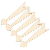 SUPVOX 20pcs Unfinished Wood Cutout Wooden Arrow Shape Natural Wood Pieces for DIY Arts Crafts Projects (Love Heart Arrow) SUPVOX