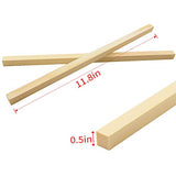 BILLIOTEAM 25 Pack Unfinished Wooden Square Dowel Rod,Hardwood Square Dowel Sticks for DIY Crafts Projects,Home Decor(1/2" x 12") BILLIOTEAM