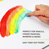 2-Pack Large Drawing Sketch Pad for Kids (12" x 16", 50 Pages Each), 60lbs /90GSM Paper Ideal for Finger Painting, Pencils, Tempera and Markers. DOODLE HOG