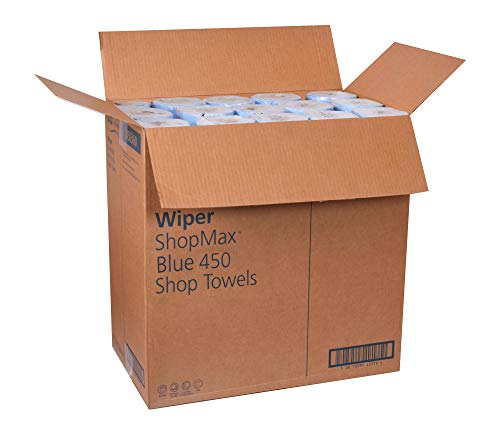 Tork ShopMax Heavy Duty Paper Shop Towel Blue, High Absorbency, 30 rolls x 60 Sheets, 450360 Tork