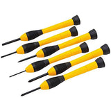 Stanley Tools 6-Piece Precision Screwdriver Set, Black/Yellow Stanley Tools
