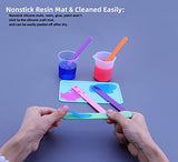 5 PCS Silicone Stir Sticks, Reusable Silicone Popsicle Sticks with 3PCS Silicone Brushes for Mixing Resin, Epoxy, Liquid, Paint, Making Glitter WAQONUY