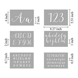 Letter Stencils for Painting on Wood - 42 Pack Large Alphabet Stencil Templates with Numbers and Signs, Reusable Letters and Numbers Stencils in 2 REOLAN
