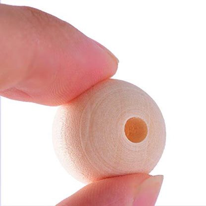 FXSALE 1000pcs 10mm Wood Beads Unfinished Natural Wooden Spacer Beads Round Ball Wood Loose Beads for DIY Craft Jewelry Bracelet Necklace Making - WoodArtSupply