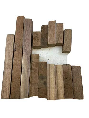 15 Pound Box of Assorted American Black Walnut Wood Cut-Offs, 2 Inch Thick Pieces, Suitable Wood Pieces for Turning Wood Blanks, Wood Crafts and