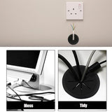 TuTuYa Desk Grommet, 6PCS Flexible 2 Inch (50mm) Desk Cable Grommet Desk Cable Hole Covers with Hole Saw, Ideal Solution for Office and Home Table TuTuYa
