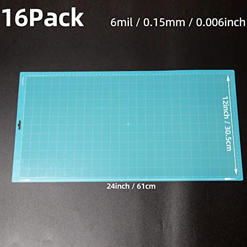 16PCS 6 Mil Blank Mylar Stencil Sheets,12 X 24 inch Clear Plastic Sheets, Clear Acetate Sheets for Cricut Crafts, Clear Plastic Sheets for Crafts and neglex