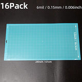 16PCS 6 Mil Blank Mylar Stencil Sheets,12 X 24 inch Clear Plastic Sheets, Clear Acetate Sheets for Cricut Crafts, Clear Plastic Sheets for Crafts and neglex