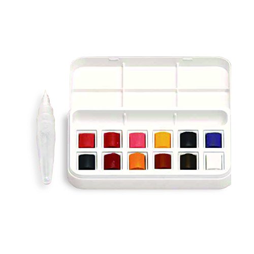 Windsor & Newton Cotman Half Pan with 12 Color Water Brush Winsor & Newton